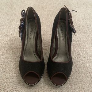 CAFeNOIR Platform High Heeled Open Toe Pumps NEW size 37